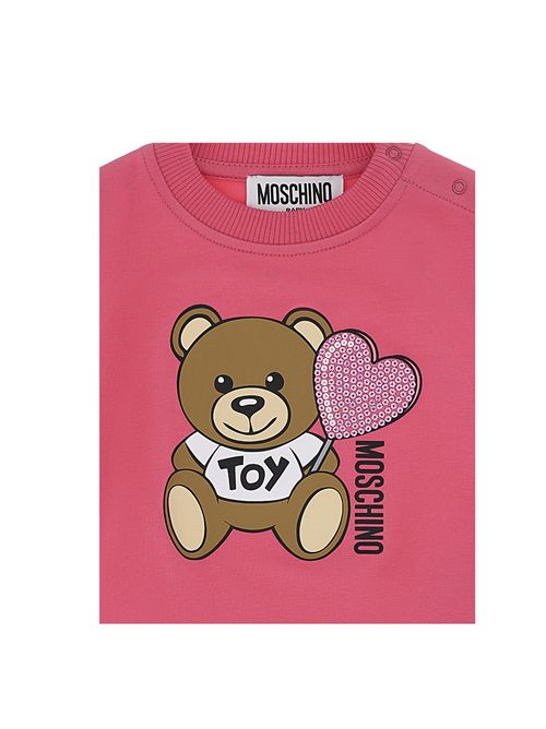 Felpa, bambina, logata. MOSCHINO | MDF02X LDA0050533